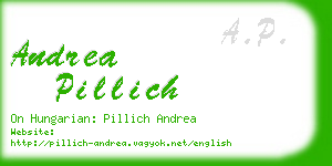 andrea pillich business card